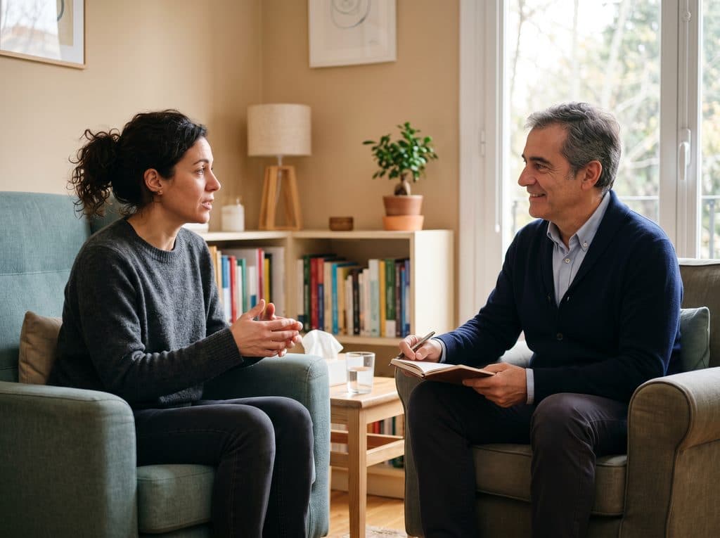 Sesión de terapia para gestionar emociones y problemas en Ferrol